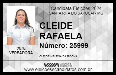 Candidato CLEIDE RAFAELA 2024 - SANTA RITA DO SAPUCAÍ - Eleições