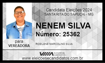 Candidato NENEM SILVA 2024 - SANTA RITA DO SAPUCAÍ - Eleições