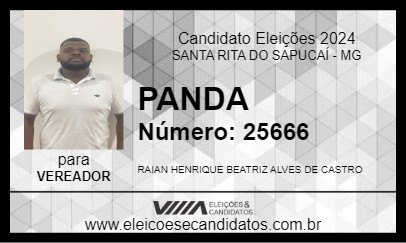 Candidato PANDA 2024 - SANTA RITA DO SAPUCAÍ - Eleições