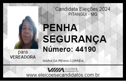 Candidato PENHA SEGURANÇA 2024 - PITANGUI - Eleições