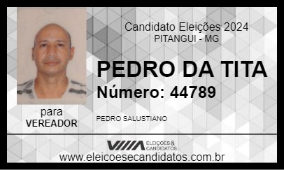 Candidato PEDRO DA TITA 2024 - PITANGUI - Eleições