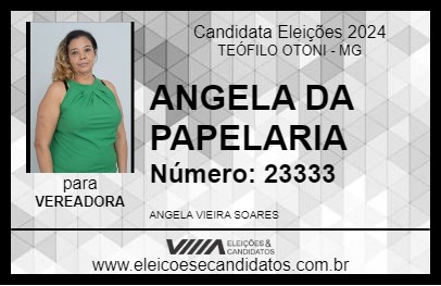 Candidato ANGELA DA PAPELARIA 2024 - TEÓFILO OTONI - Eleições