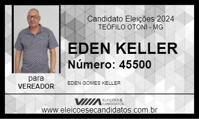 Candidato EDEN KELLER 2024 - TEÓFILO OTONI - Eleições