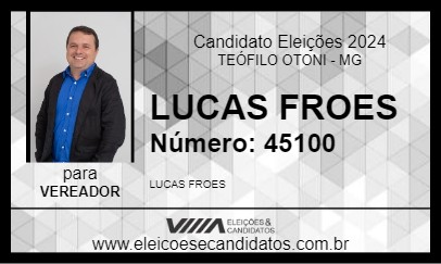 Candidato LUCAS FROES 2024 - TEÓFILO OTONI - Eleições