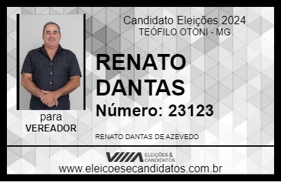 Candidato RENATO DANTAS 2024 - TEÓFILO OTONI - Eleições