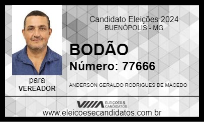 Candidato BODÃO 2024 - BUENÓPOLIS - Eleições