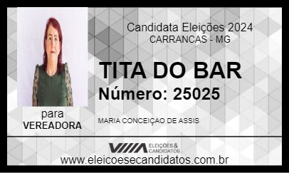 Candidato TITA DO BAR 2024 - CARRANCAS - Eleições