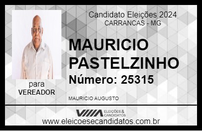 Candidato MAURICIO PASTELZINHO 2024 - CARRANCAS - Eleições