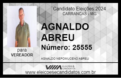 Candidato AGNALDO ABREU 2024 - CARRANCAS - Eleições