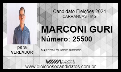 Candidato MARCONI GURI 2024 - CARRANCAS - Eleições