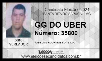 Candidato GG DO UBER 2024 - SANTA RITA DO SAPUCAÍ - Eleições