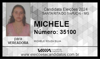 Candidato MICHELE 2024 - SANTA RITA DO SAPUCAÍ - Eleições