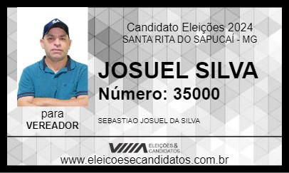 Candidato JOSUEL SILVA 2024 - SANTA RITA DO SAPUCAÍ - Eleições