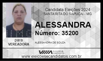 Candidato ALESSANDRA 2024 - SANTA RITA DO SAPUCAÍ - Eleições