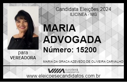 Candidato MARIA ADVOGADA 2024 - ILICÍNEA - Eleições