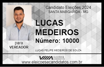 Candidato LUCAS MEDEIROS 2024 - SANTA MARGARIDA - Eleições