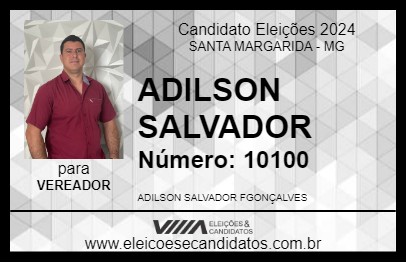 Candidato ADILSON SALVADOR 2024 - SANTA MARGARIDA - Eleições