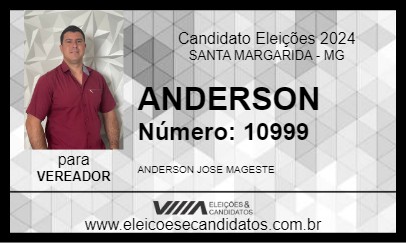 Candidato ANDERSON 2024 - SANTA MARGARIDA - Eleições