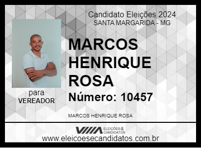 Candidato MARCOS HENRIQUE ROSA 2024 - SANTA MARGARIDA - Eleições