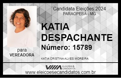 Candidato KATIA DESPACHANTE 2024 - PARAOPEBA - Eleições