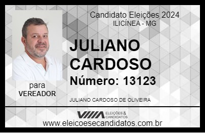 Candidato JULIANO CARDOSO 2024 - ILICÍNEA - Eleições