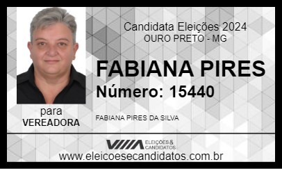 Candidato FABIANA PIRES 2024 - OURO PRETO - Eleições