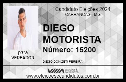 Candidato DIEGO MOTORISTA 2024 - CARRANCAS - Eleições