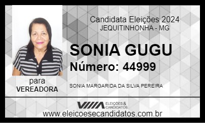 Candidato SONIA GUGU 2024 - JEQUITINHONHA - Eleições