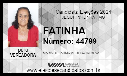 Candidato FATINHA 2024 - JEQUITINHONHA - Eleições