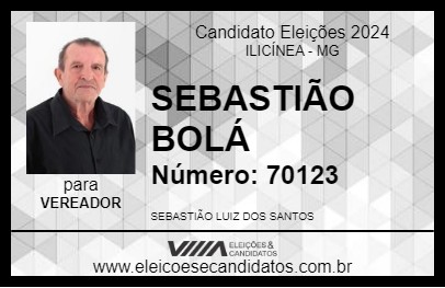 Candidato SEBASTIÃO BOLÁ 2024 - ILICÍNEA - Eleições