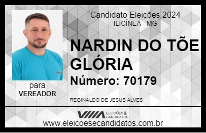 Candidato NARDIN DO TÕE GLÓRIA 2024 - ILICÍNEA - Eleições