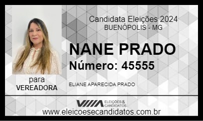 Candidato NANE PRADO 2024 - BUENÓPOLIS - Eleições