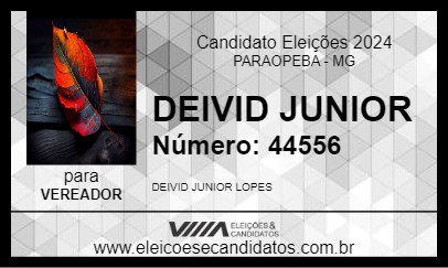 Candidato DEIVID JUNIOR 2024 - PARAOPEBA - Eleições