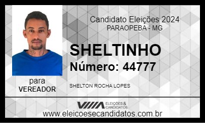 Candidato SHELTINHO 2024 - PARAOPEBA - Eleições