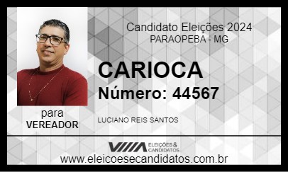 Candidato CARIOCA 2024 - PARAOPEBA - Eleições