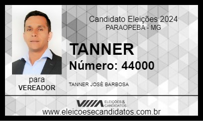 Candidato TANNER 2024 - PARAOPEBA - Eleições