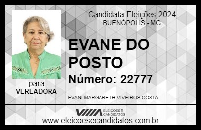 Candidato EVANE DO POSTO 2024 - BUENÓPOLIS - Eleições