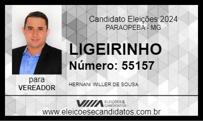 Candidato LIGEIRINHO 2024 - PARAOPEBA - Eleições