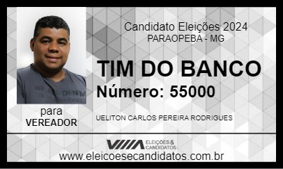 Candidato TIM DO BANCO 2024 - PARAOPEBA - Eleições