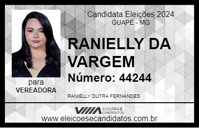 Candidato RANIELLY DA VARGEM 2024 - GUAPÉ - Eleições