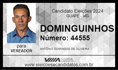 Candidato DOMINGUINHOS 2024 - GUAPÉ - Eleições