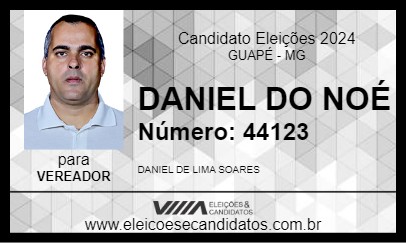 Candidato DANIEL DO NOÉ 2024 - GUAPÉ - Eleições