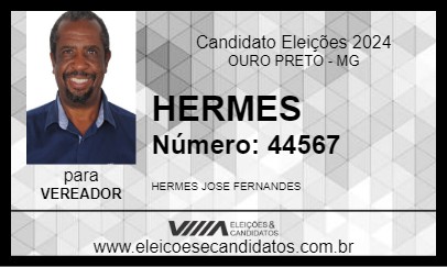 Candidato HERMES 2024 - OURO PRETO - Eleições