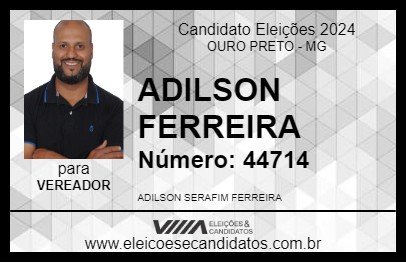 Candidato ADILSON FERREIRA 2024 - OURO PRETO - Eleições