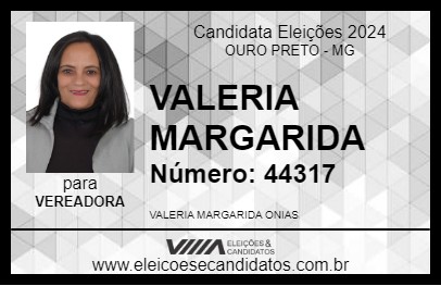 Candidato VALERIA MARGARIDA 2024 - OURO PRETO - Eleições