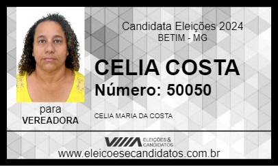 Candidato CELIA COSTA 2024 - BETIM - Eleições