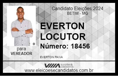 Candidato EVERTON LOCUTOR 2024 - BETIM - Eleições