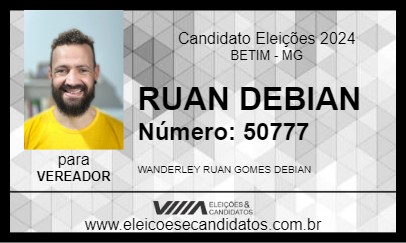 Candidato RUAN DEBIAN 2024 - BETIM - Eleições