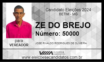 Candidato ZE DO BREJO 2024 - BETIM - Eleições