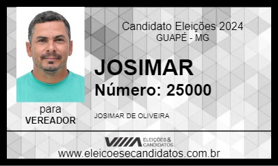 Candidato JOSIMAR CHICLETINHO 2024 - GUAPÉ - Eleições